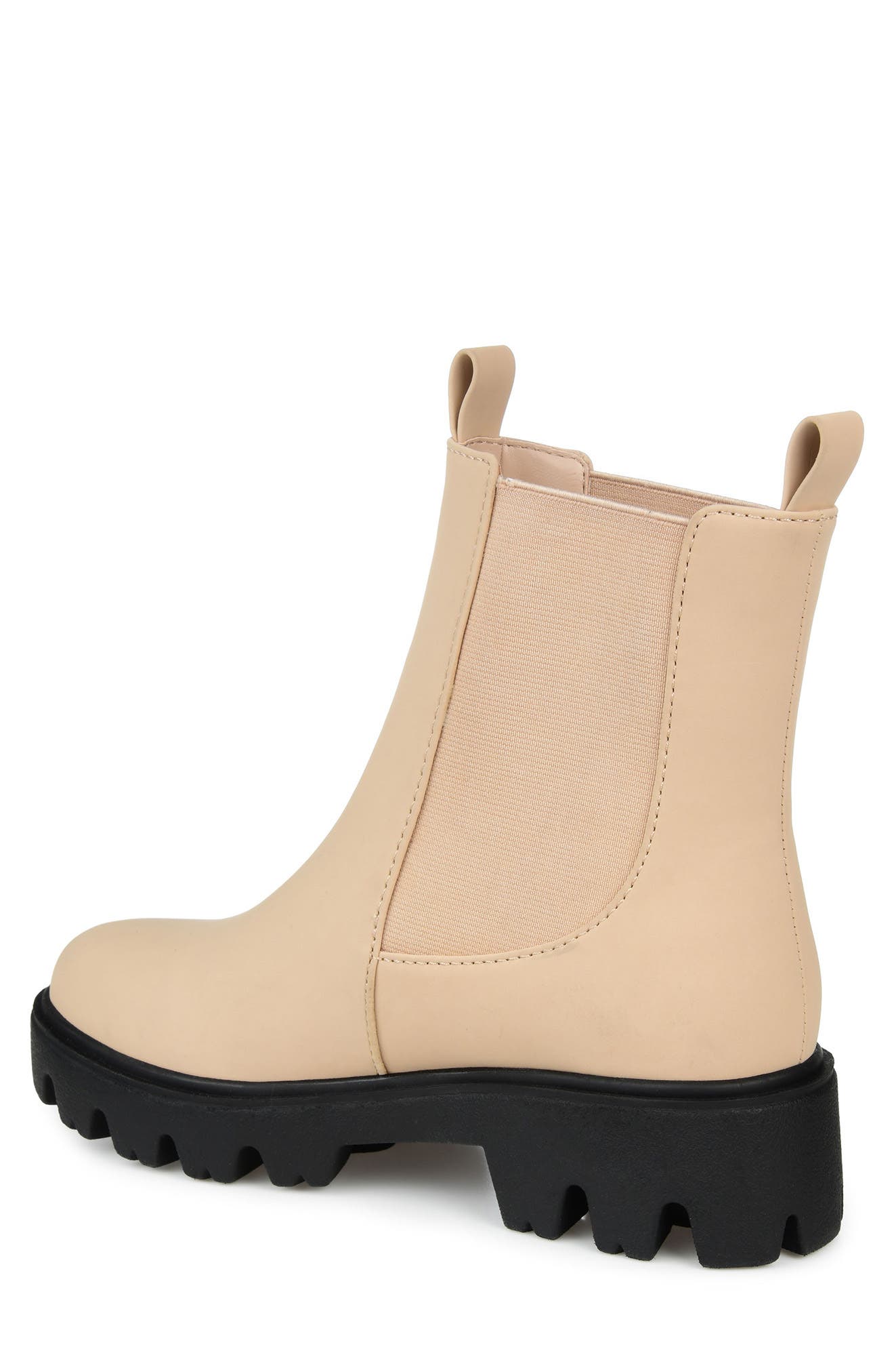 Journee Collection Ivette Vegan Leather Chelsea Combat Boot, Alternate, color, Tan