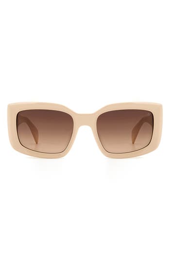 Rag & Bone 54mm Gradient Rectangular Sunglasses In Brown