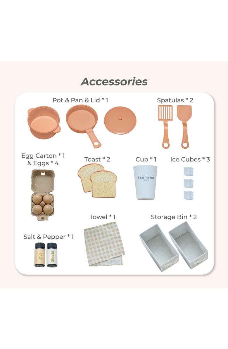 Teamson Kids Little Chef Savannah Play Kitchen & Accessories, Alternate, color, White