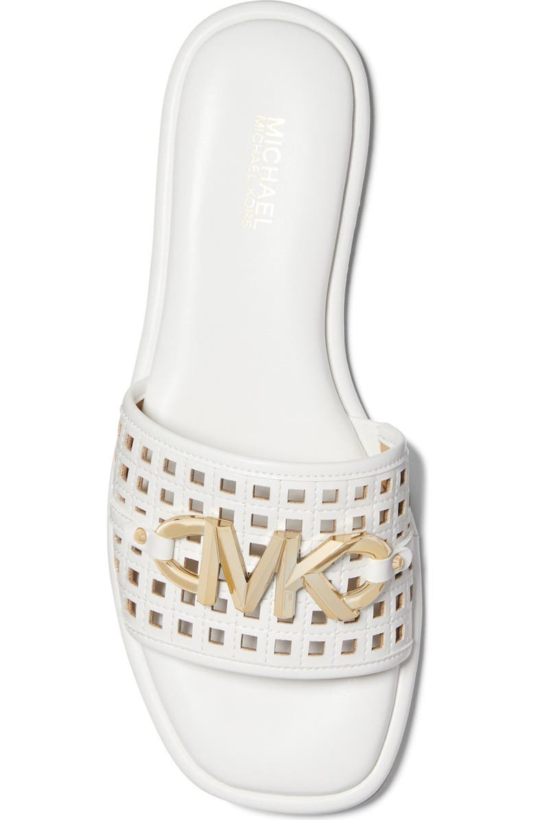 MICHAEL Michael Kors Hayworth Logo Cutout Slide Sandal, Alternate, color,