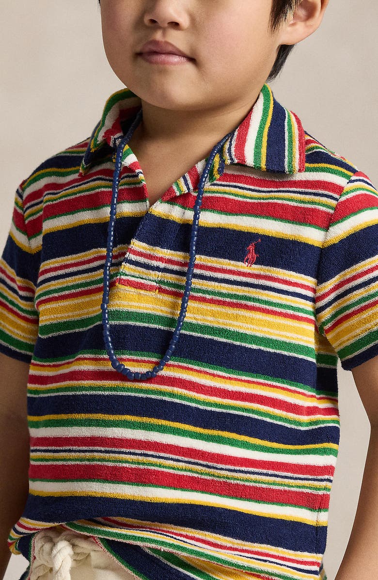Polo Ralph Lauren Kids' Stripe Cotton Terry Polo, Alternate, color, 