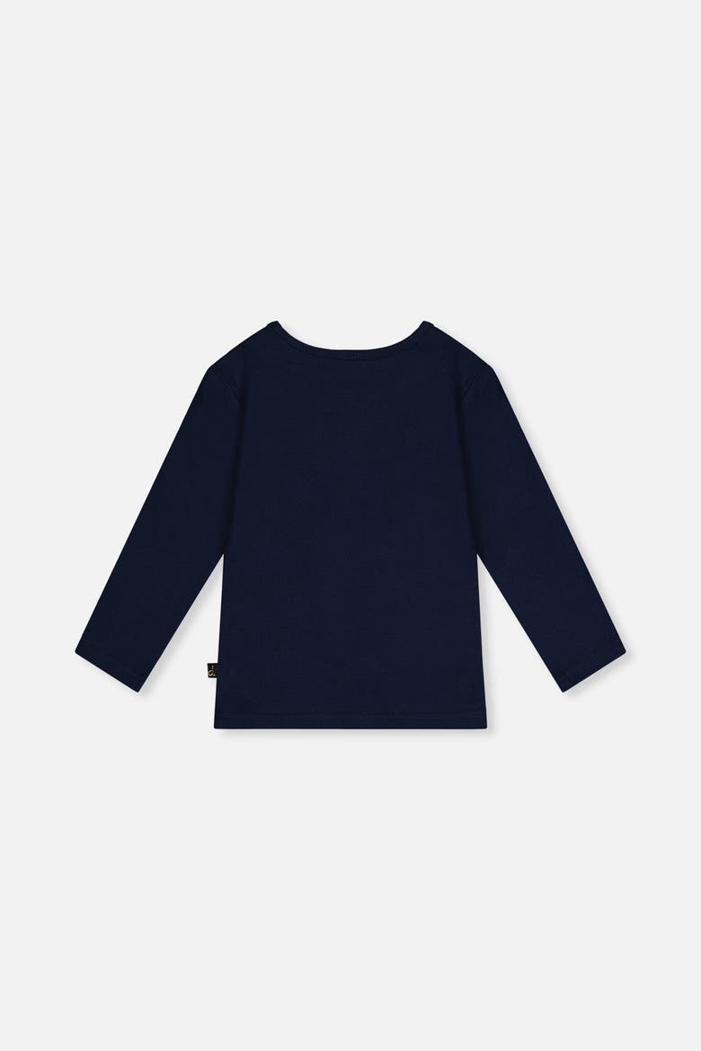 Organic Cotton Heart Balloon Long Sleeve T-Shirt, Alternate, color, Royal Blue and Pink