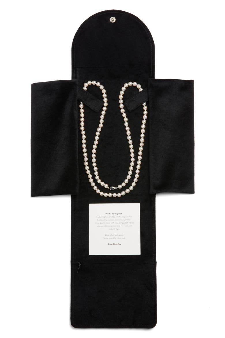 Long Akoya Pearl Necklace, Alternate, color, WHITE- 14K WHITE GOLD