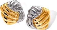 Outofoffice Two Tone Modern Earring