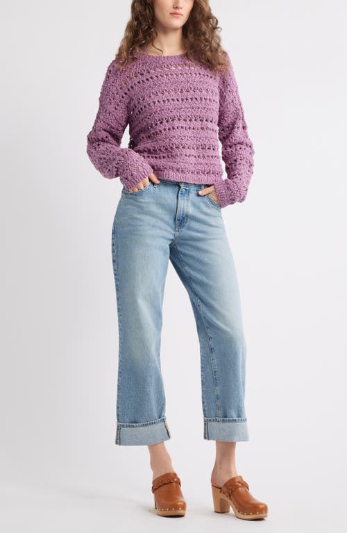 TREASURE & BOND TREASURE & BOND OPEN STITCH COTTON SWEATER 
