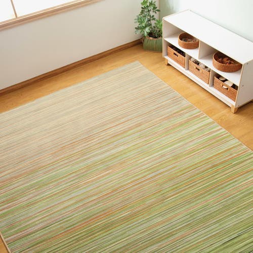 Kaplan Early Learning Company Sense Of Place Nature's Stripes Carpet In Green