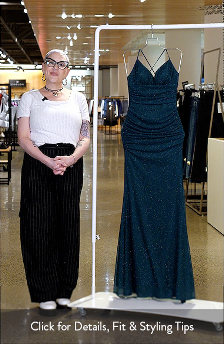 Glitter Mesh Strappy Dress, sales video thumbnail