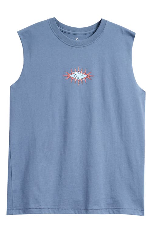 Rip Curl Kids' Raw Energy Muscle Tee In Vintage Navy