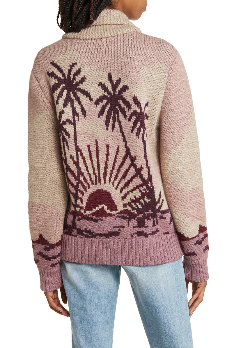 Faherty Sunset Palm Beach Zip Front Cardigan, Alternate, color, 
