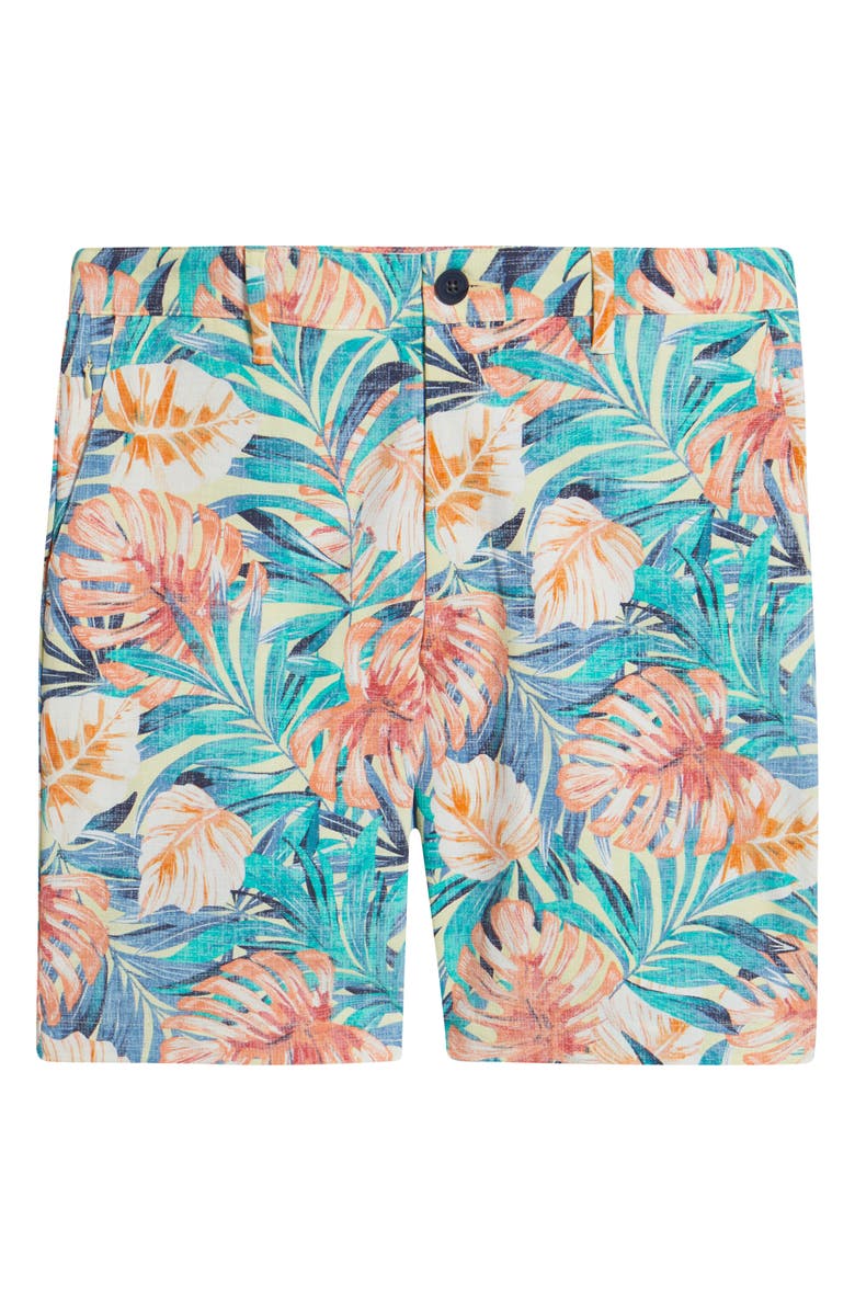 Tommy Bahama Chip Shot Positano Palms Stretch Ripstop Shorts, Alternate, color, Lychee