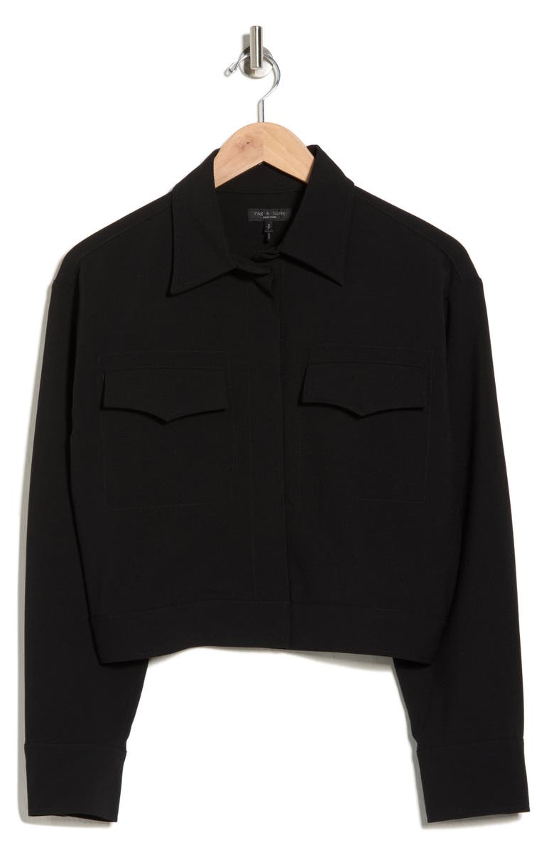 rag & bone Nellie Wool Blend Jacket, Alternate, color, Black