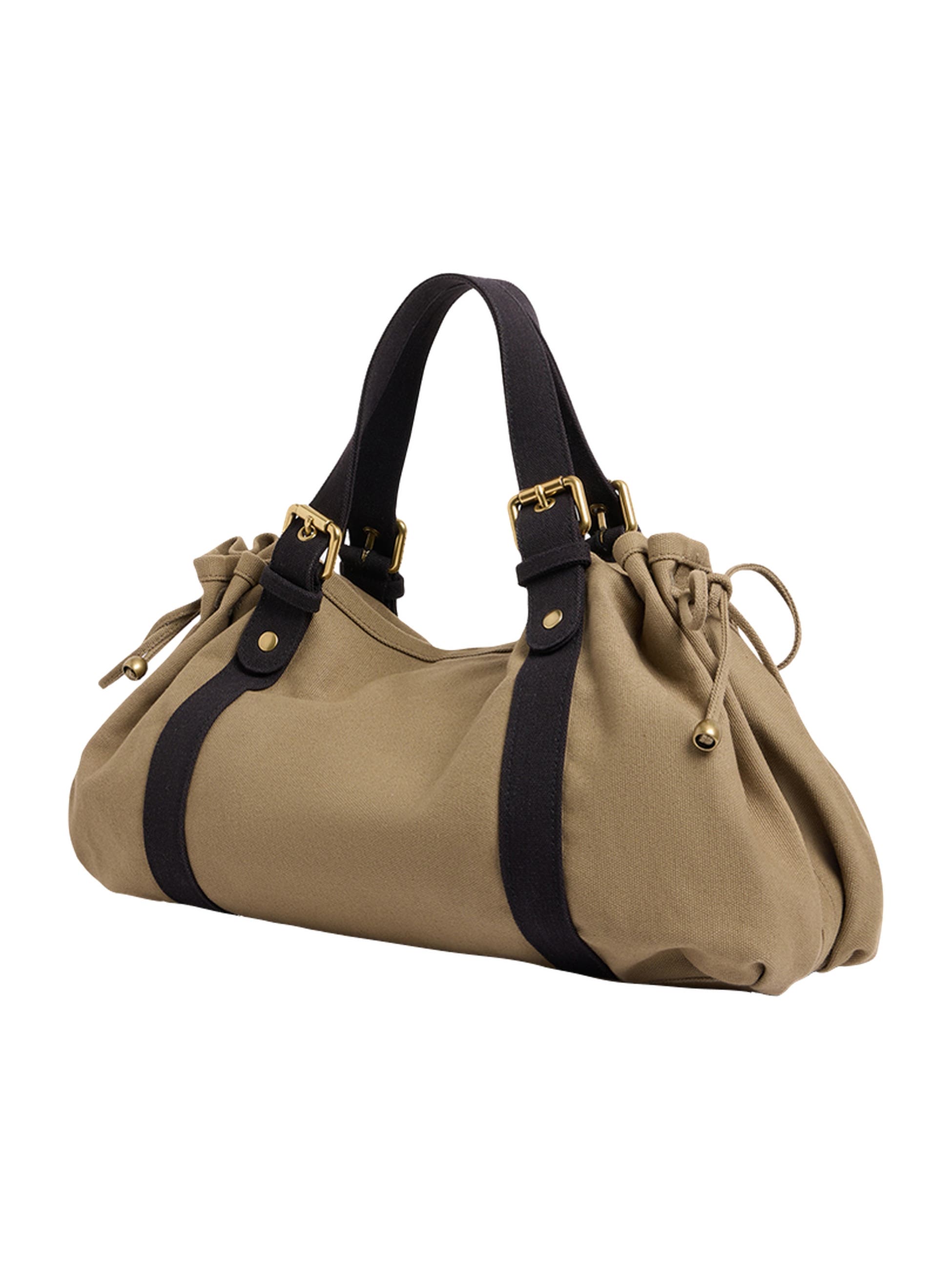 GERARD DAREL Bicolor 24H Canvas Handbag, Alternate, color, Khaki