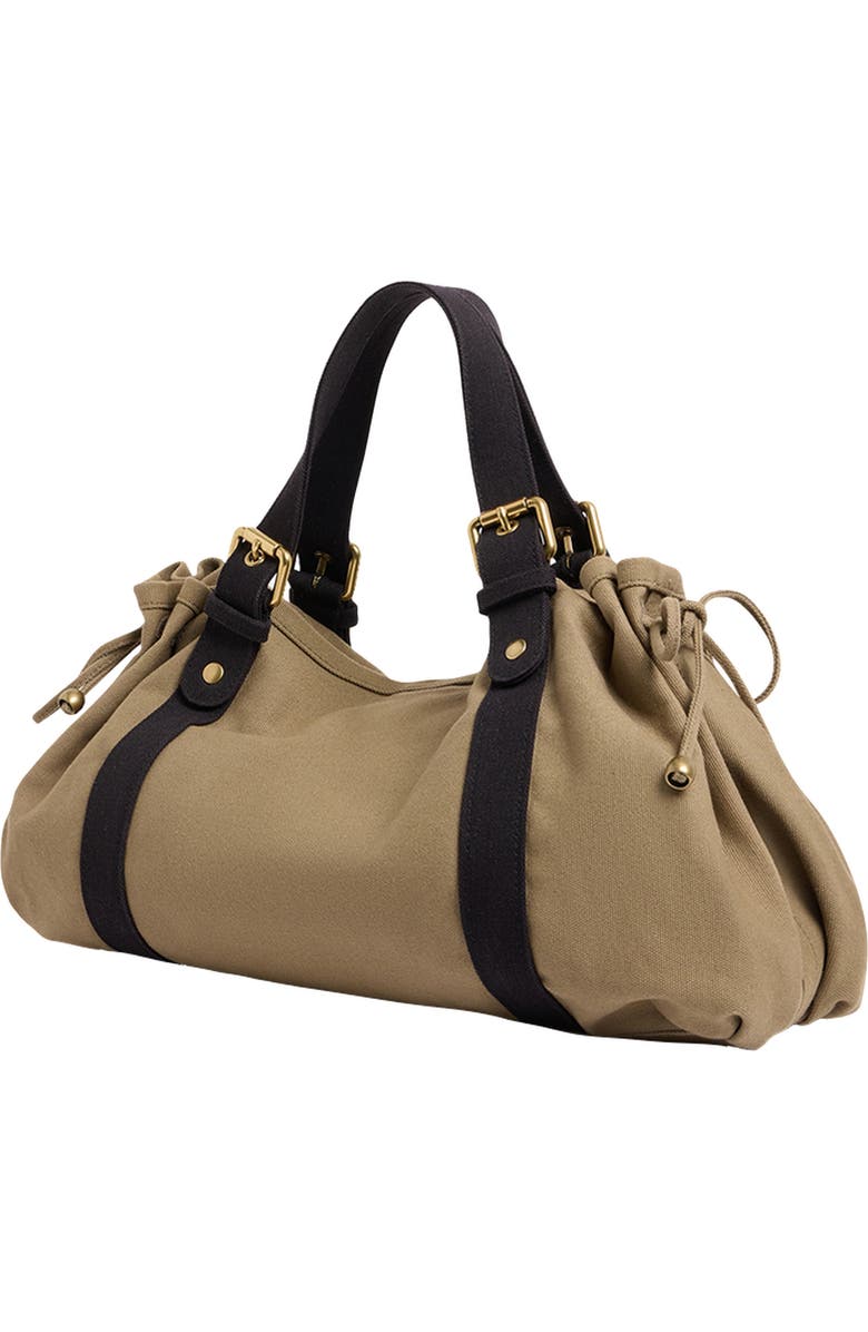 GERARD DAREL Bicolor 24H Canvas Handbag, Alternate, color, Khaki