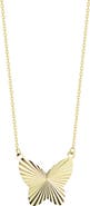 Ember Fine Jewelry Textured Butterfly Pendant Necklace