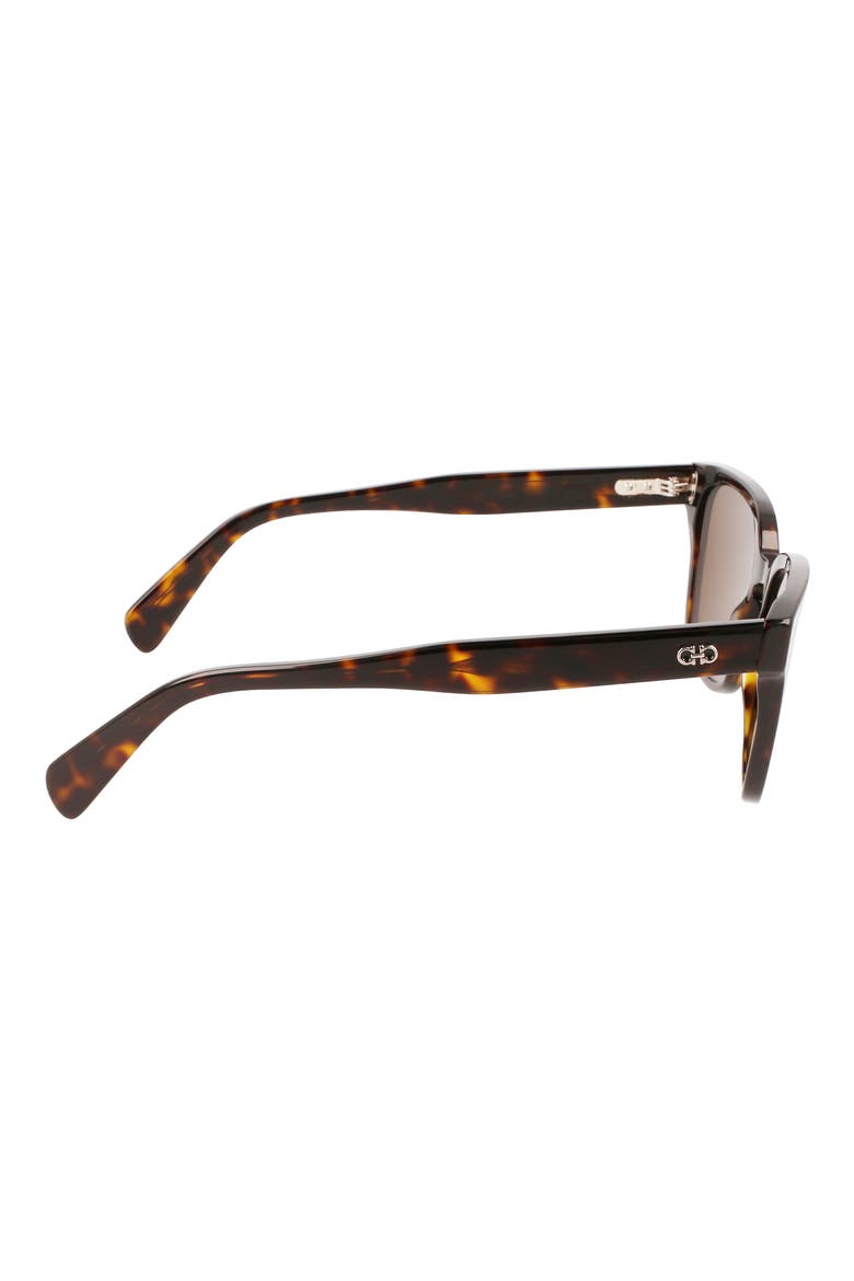 Gancini 55mm Rectangular Sunglasses, Alternate, color, TORTOISE