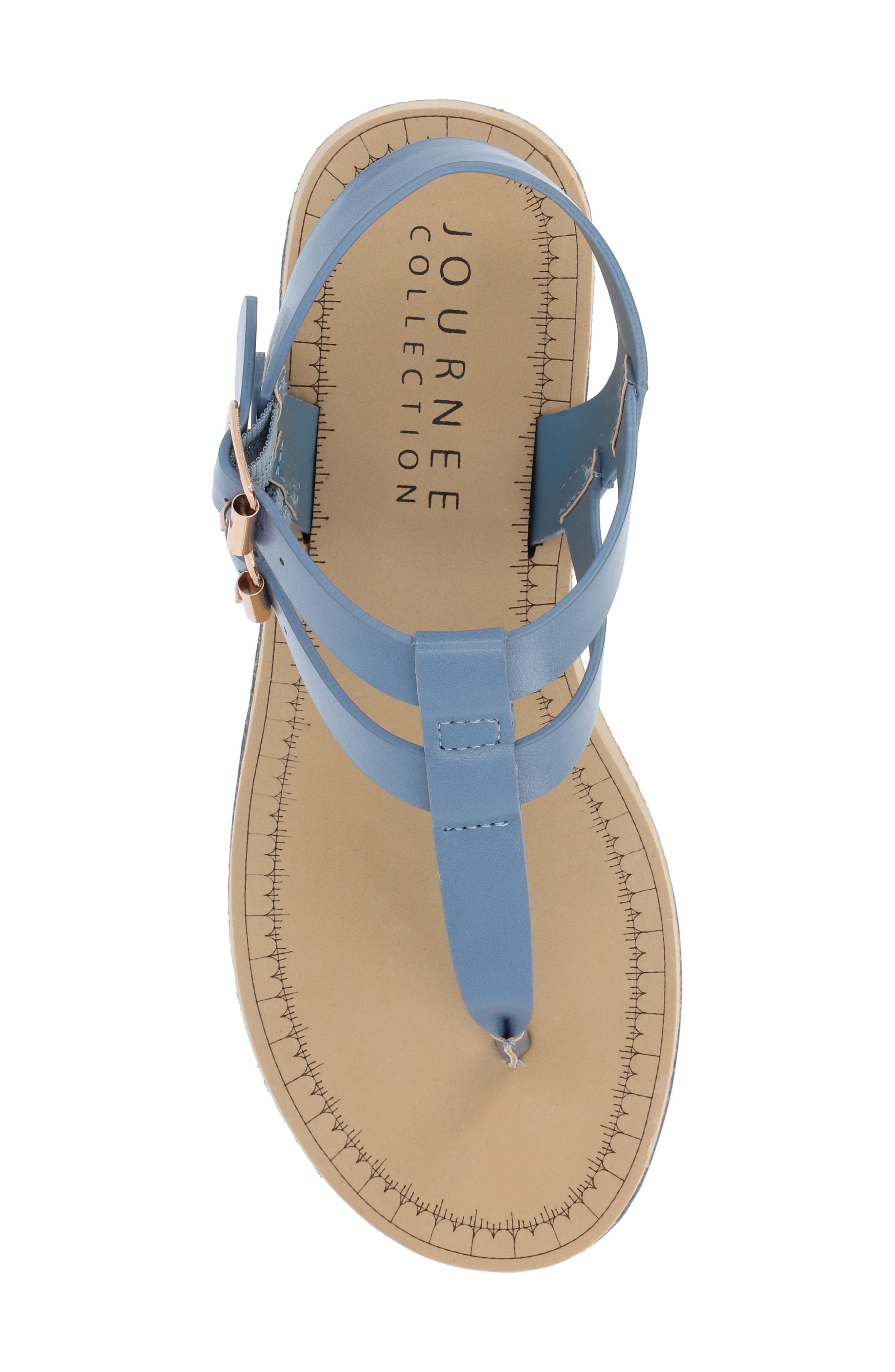 JOURNEE Bianca Wedge Sandal, Alternate, color, BLUE