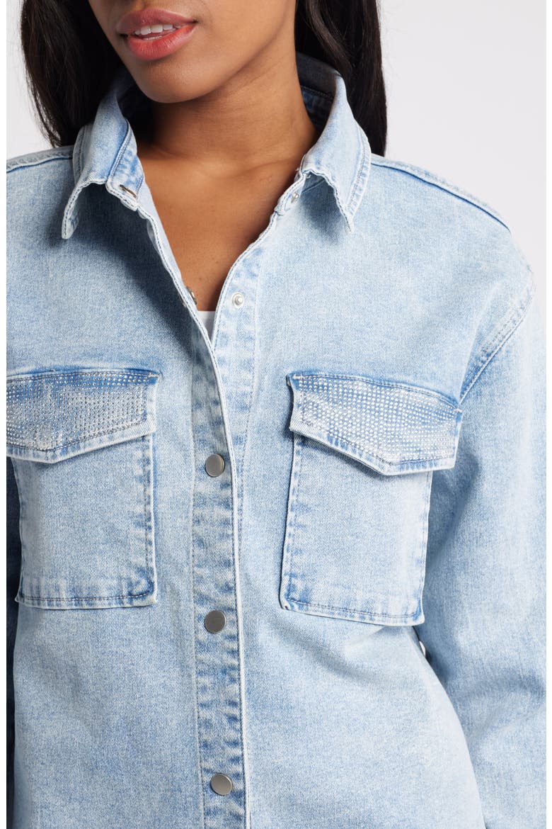 Stone Denim Jacket, Alternate, color, LIGHT INDIGO