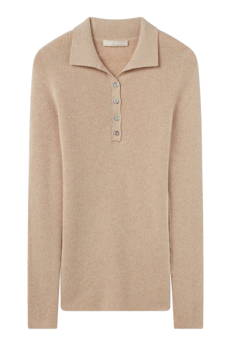 Organic Color Lightweight Polo, Alternate, color, beige