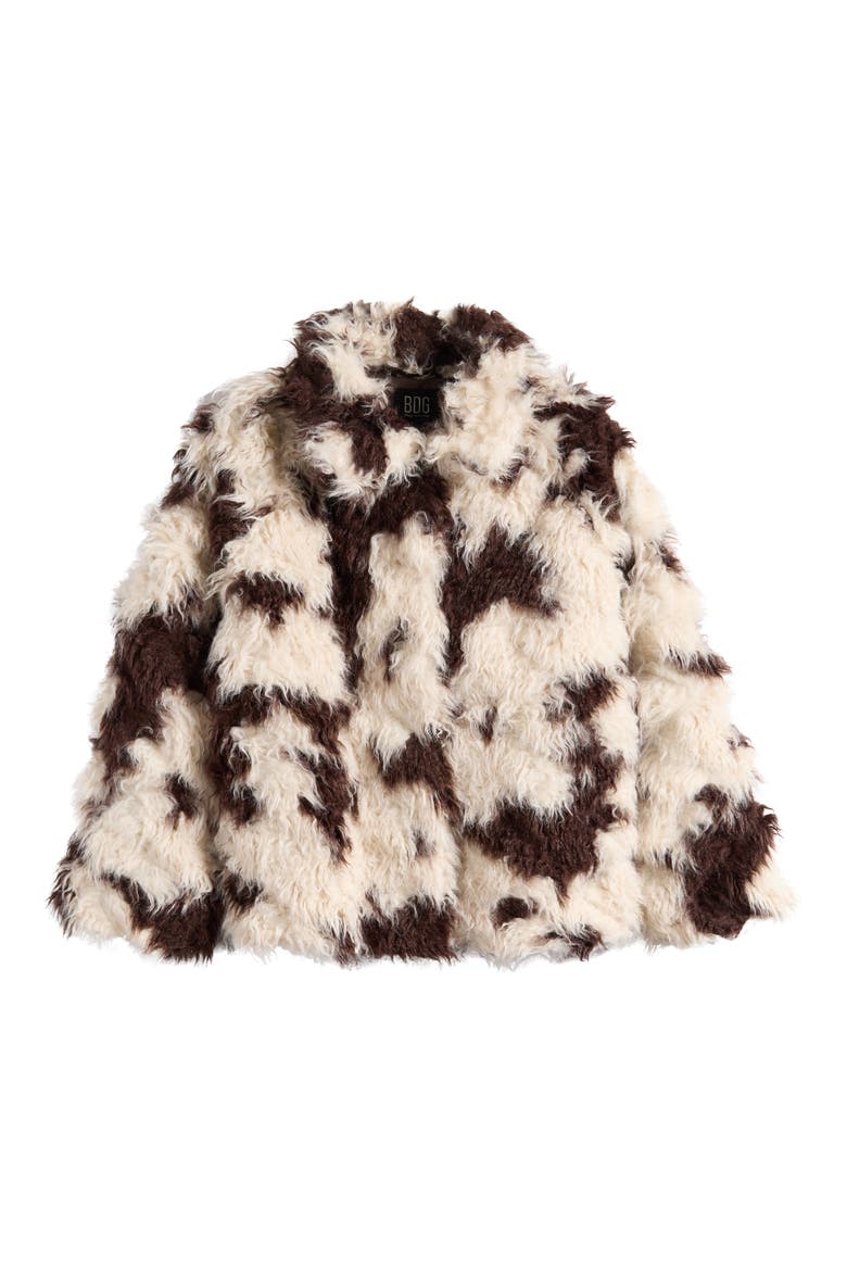 Wilson Spotted Faux Fur Jacket, Alternate, color, ECRU