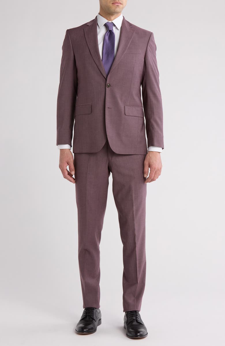 Ted Baker London Plaid Jarrow Slim Fit Wool Suit, Main, color,