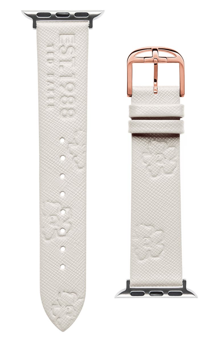 Ted Baker Leather Apple Watch<sup>®</sup> Watchband, Main, color, 