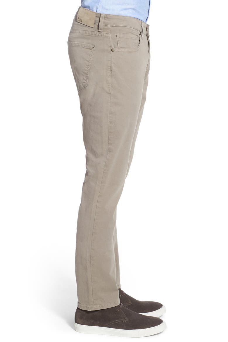 'Federal' Slim Straight Leg Twill Pants, Alternate, color, BRUSHED NICKLE