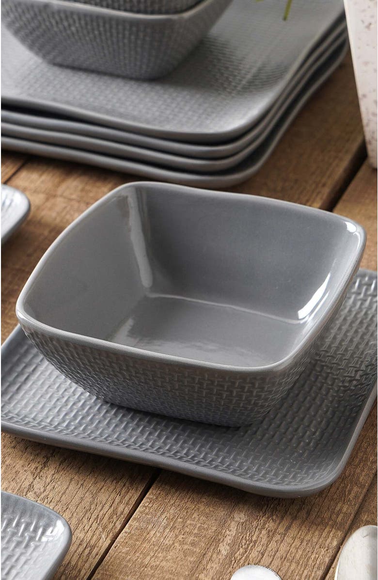 Stone Lain Olivia Stoneware 4-Piece Bowl Set, Alternate, color, Gray