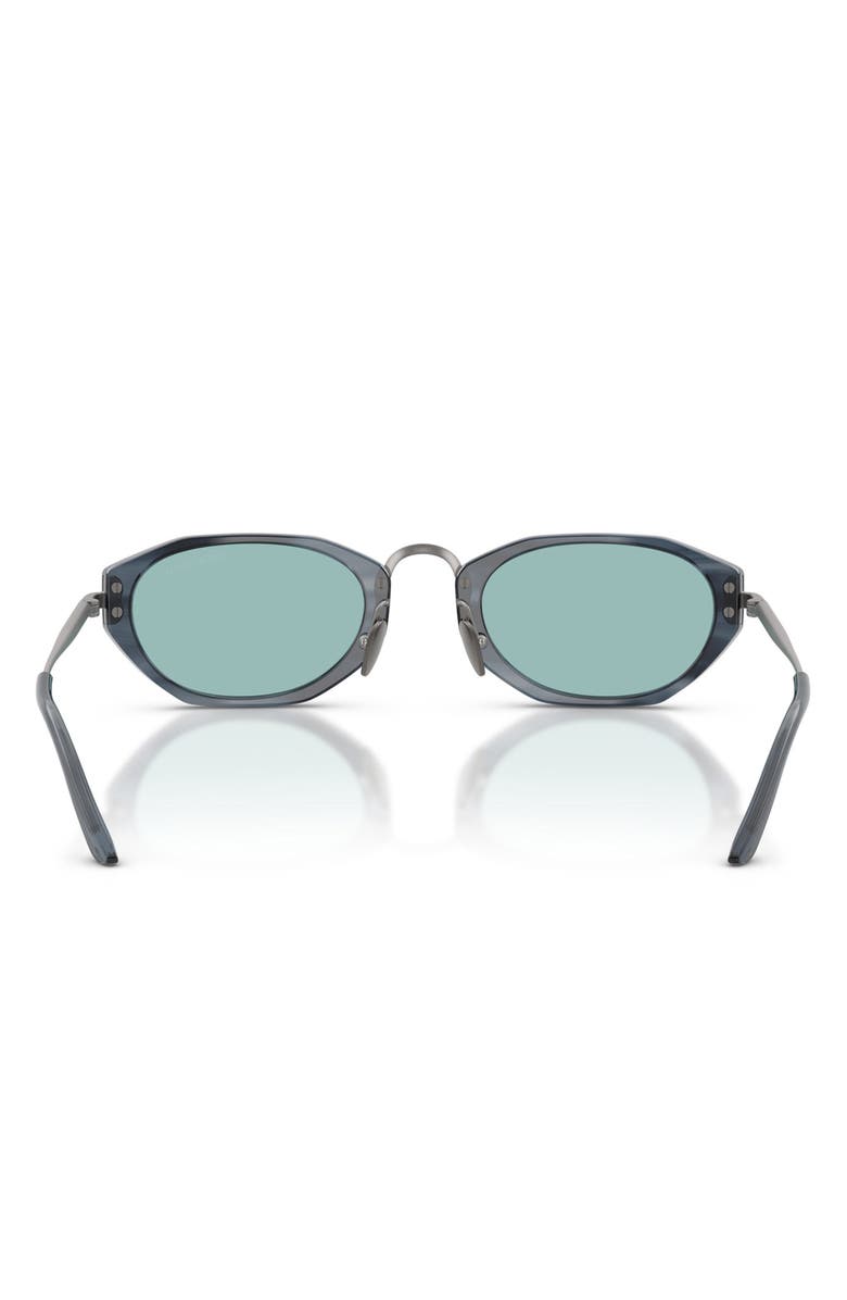 AX Armani Exchange 50mm Polarized Irregular Oval Sunglasses, Alternate, color, 