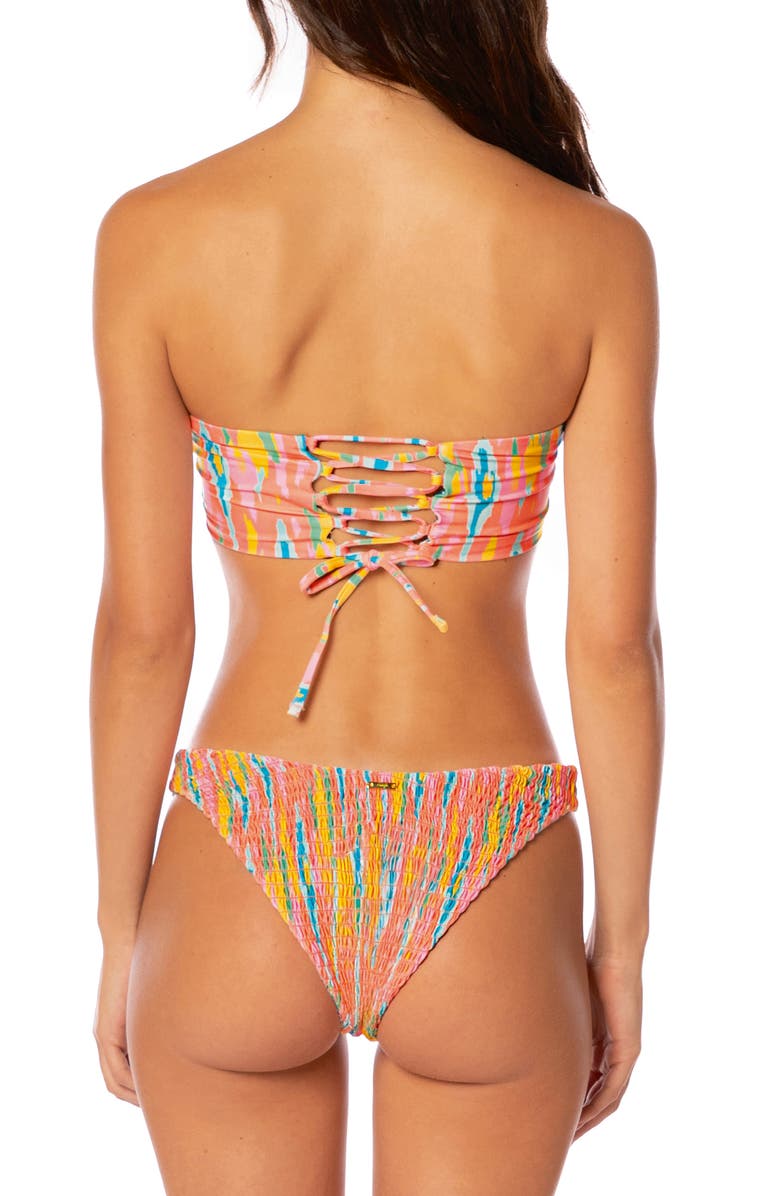 Maaji Mystic Ikat Splendor Reversible Bikini Bottoms, Alternate, color, Light Pastel Red Multi