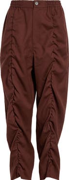 Undercover Ruched Wool Narrow Leg Pants