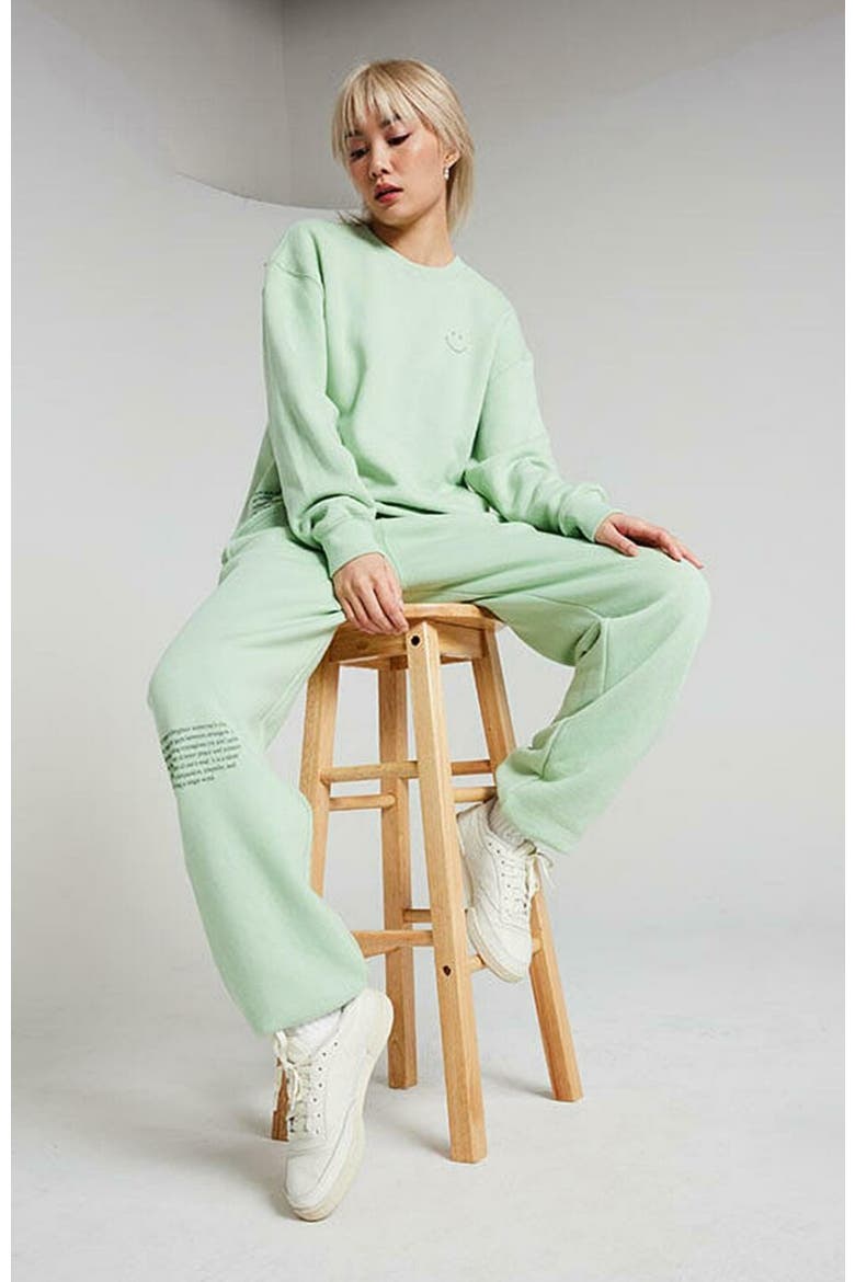 Smiley Connections Sweatpants, Alternate, color, GREEN