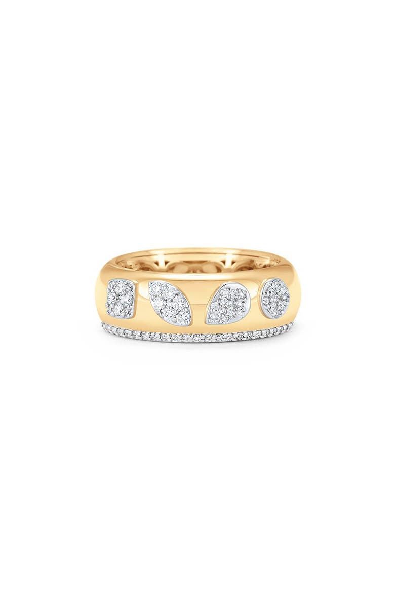 Lierre Clusters Diamond Cigar Band Ring, Main, color, YELLOW GOLD/ DIAMOND