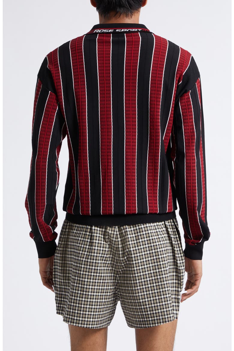 Stripe Logo Polo, Alternate, color, RED BLACK