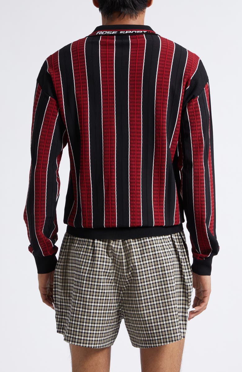 Martine Rose Stripe Logo Polo, Alternate, color, Red Black