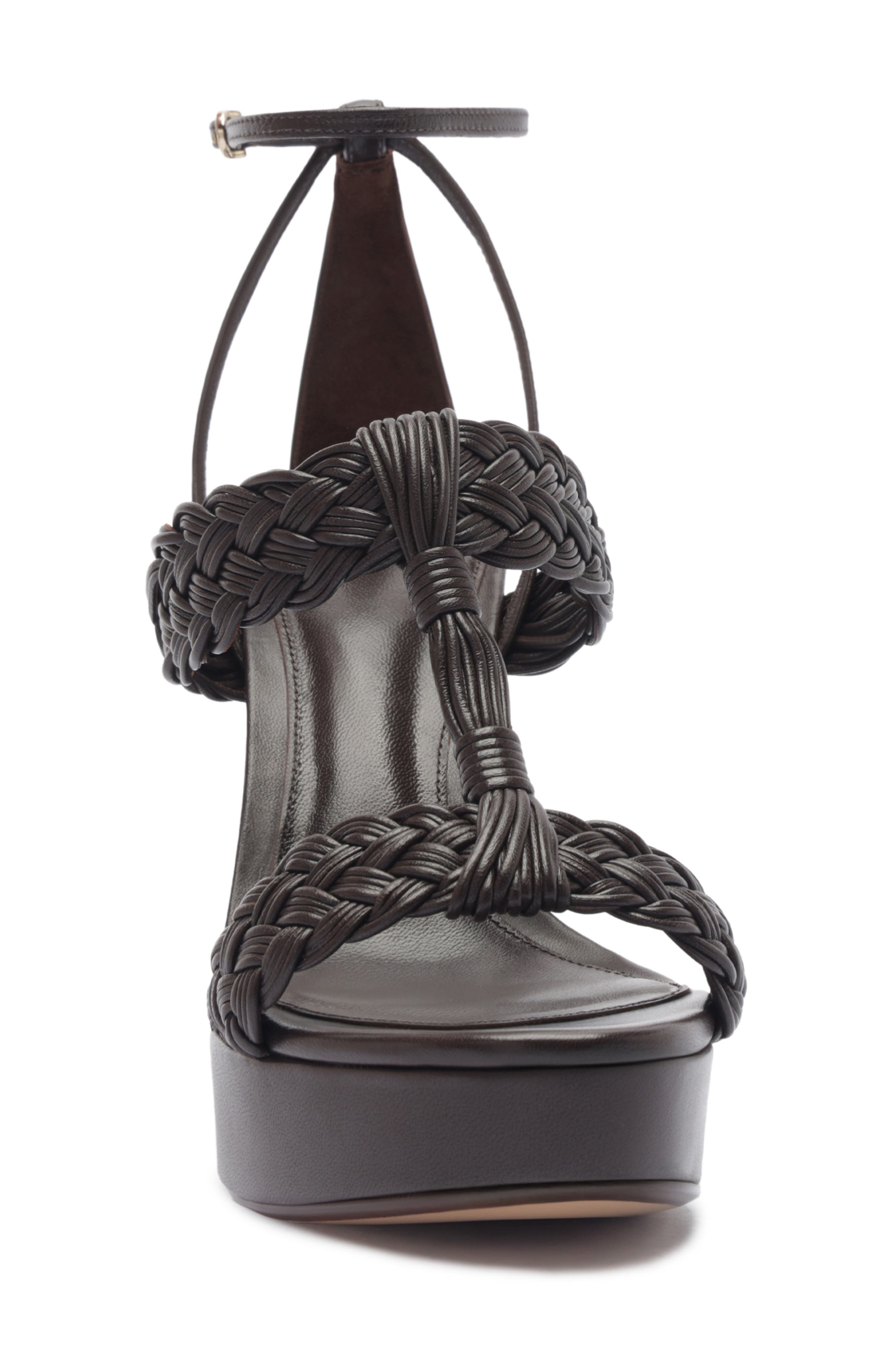 Thalia Platform Sandal, Alternate, color, DARK BROWN