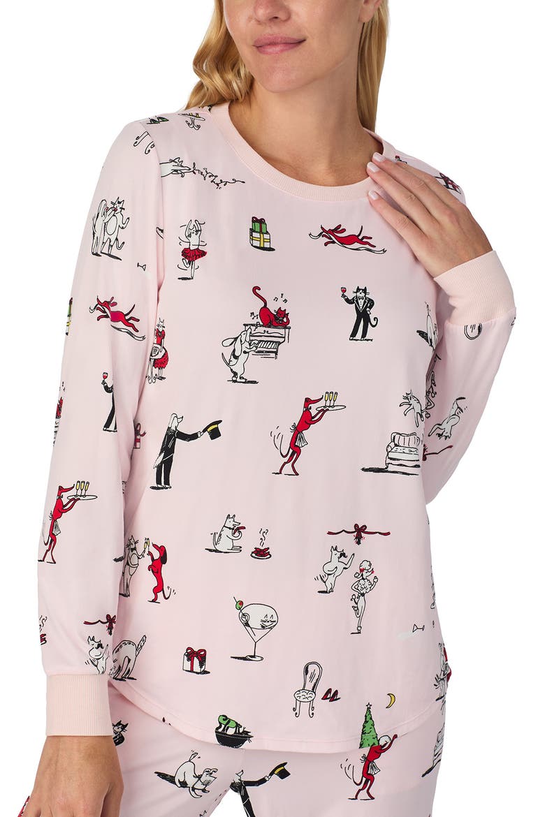 print pajamas, Alternate, color, PINK PRINT
