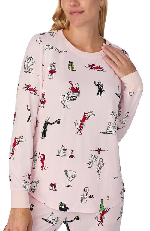 Kate Spade New York Print Pajamas In Pink