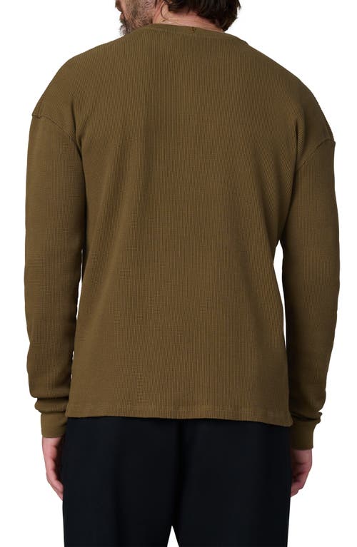 Joe's Waffle Monogram Long Sleeve T-shirt In Green