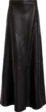 AllSaints Giana Leather Maxi Skirt