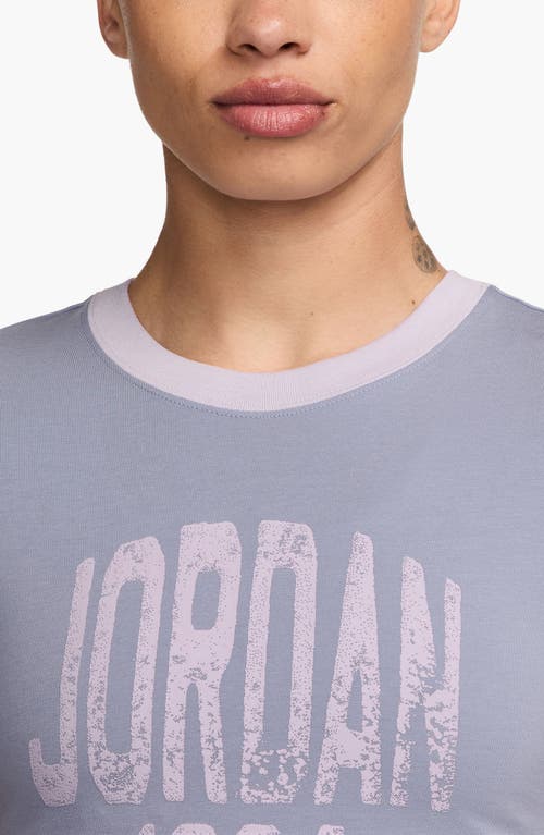 JORDAN JORDAN GFX SLIM FIT CROP GRAPHIC RINGER T-SHIRT