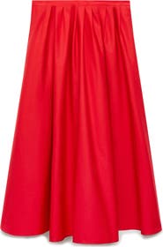 MANGO Pleated Cotton Skirt