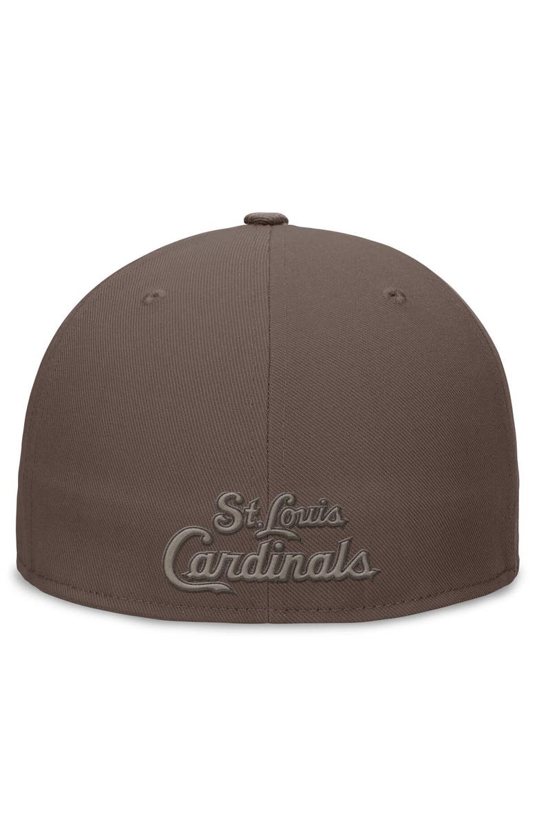 Nike Men's Nike Brown St. Louis Cardinals Statement Ironstone Performance True Fitted Hat, Alternate, color, 