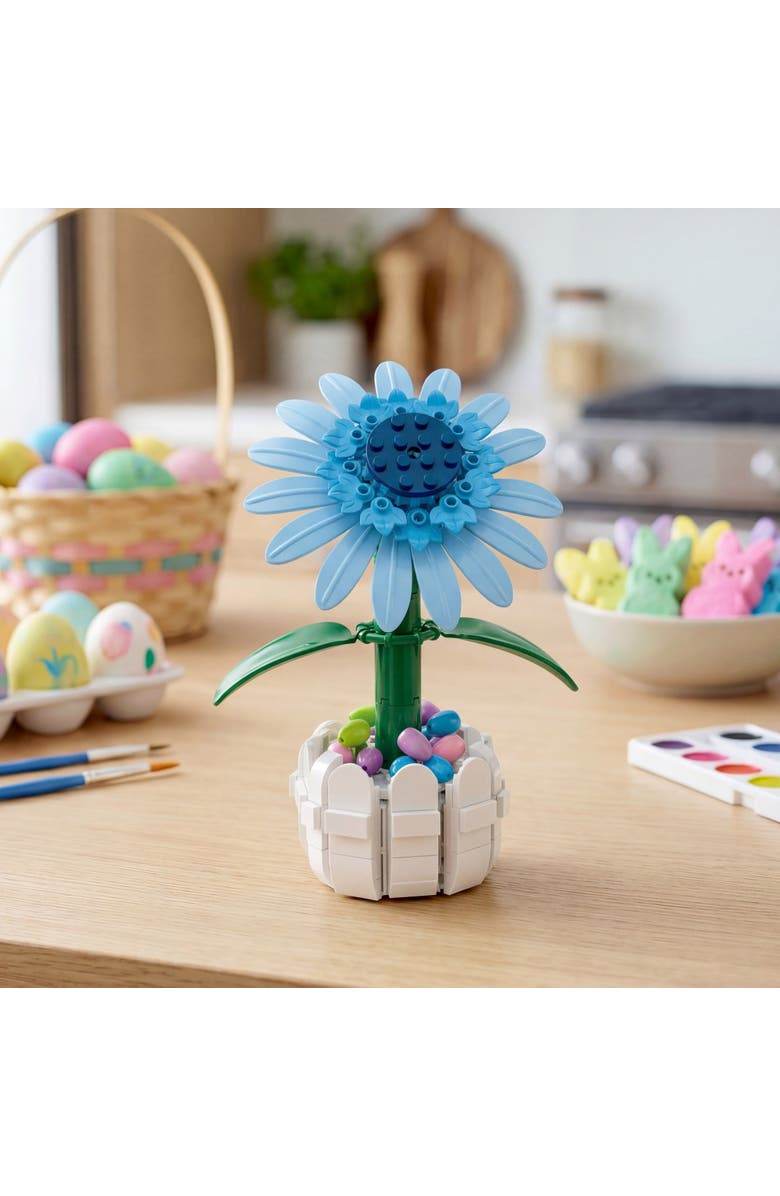 Brickcraft Bricktanicals Blue Sunflower in Picket Fence Pot Building Set, Alternate, color, Yellow