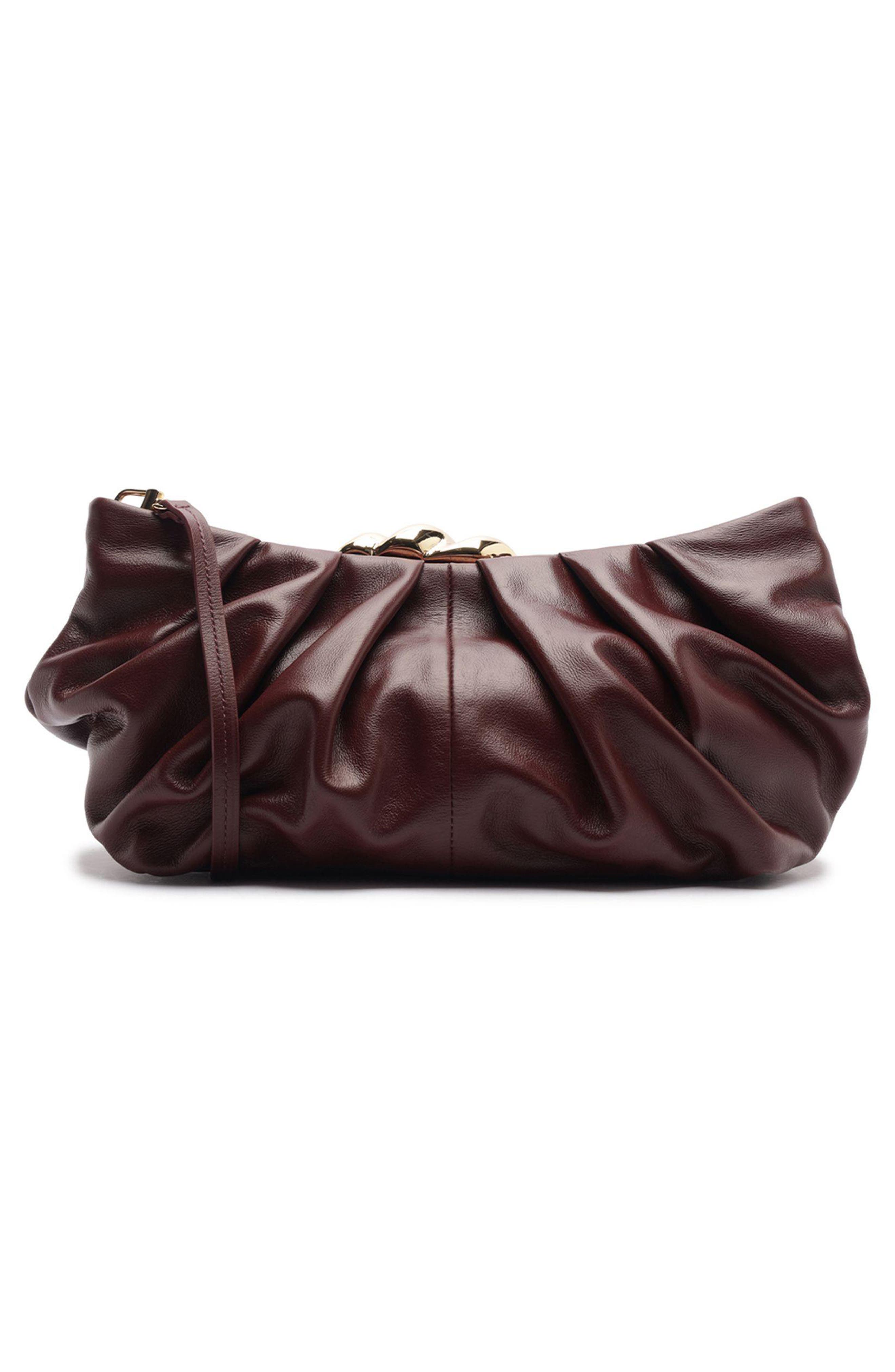 Caitlyn Medium Leather Pouch, Alternate, color, FRESH RUBY