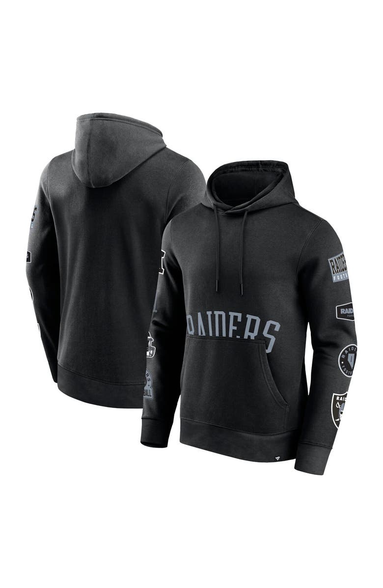 FANATICS Men's Fanatics Branded Black Las Vegas Raiders Wild Winner Pullover Hoodie, Main, color,