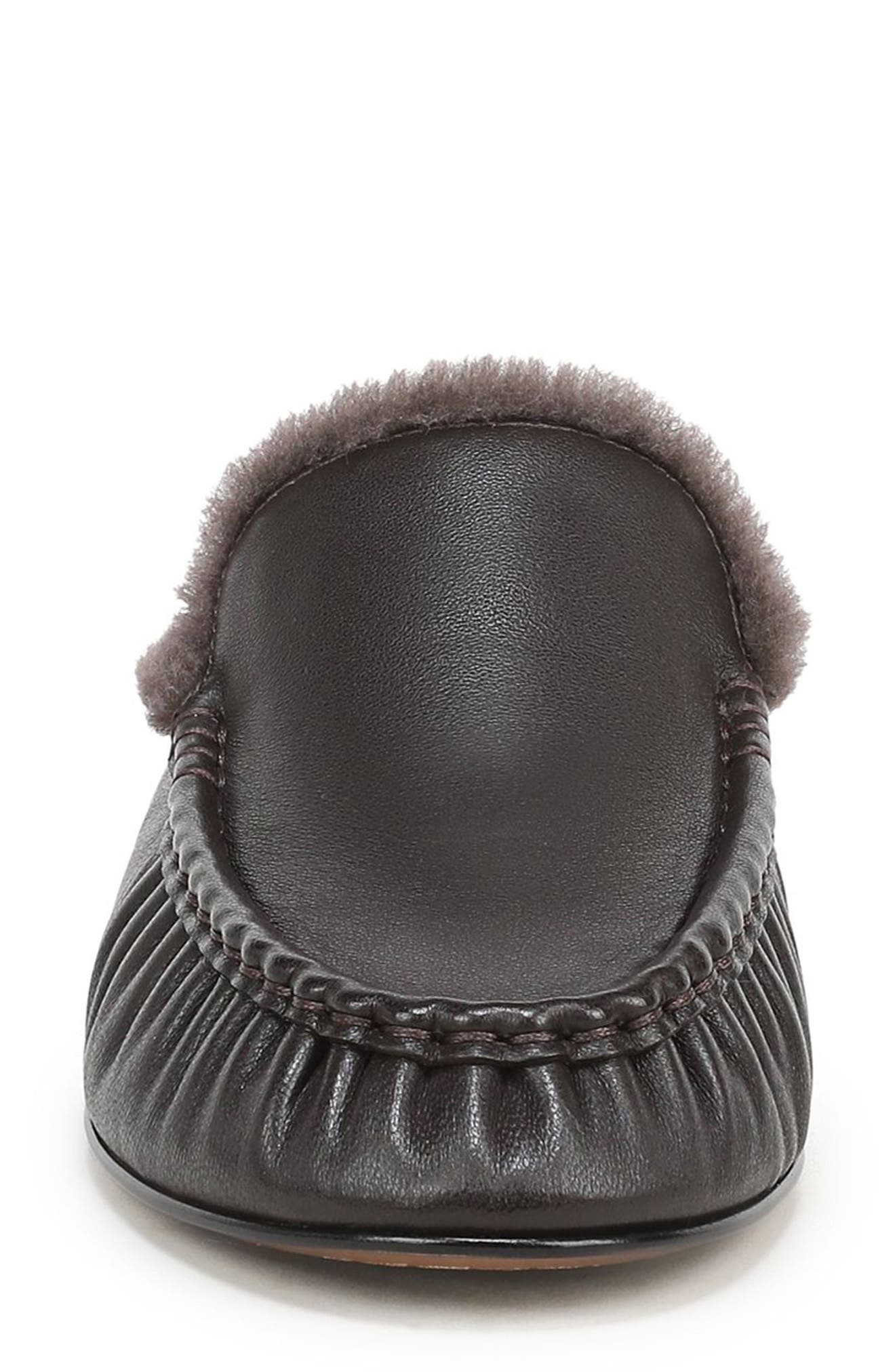 Tevshear Leather Flat Mule, Alternate, color, CINDERWOOD LEATHER