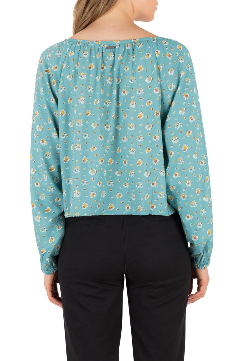 Dreamland Floral Long Sleeve Rayon Top, Alternate, color, REEF WATERS