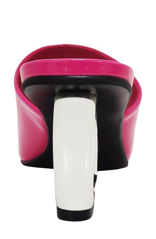 Ninety Union Florence Square Toe Mule In Fuchsia