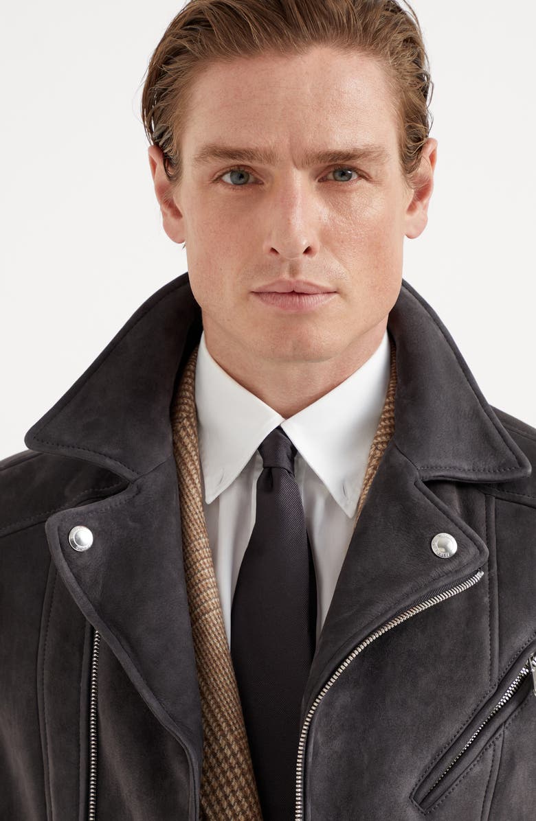 Brunello Cucinelli Shearling biker vest, Alternate, color, 