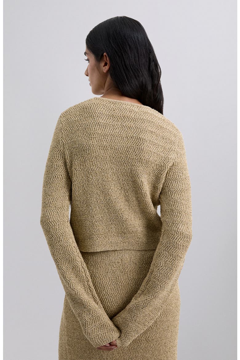 Rusticknit Cardigan, Alternate, color, Taupe